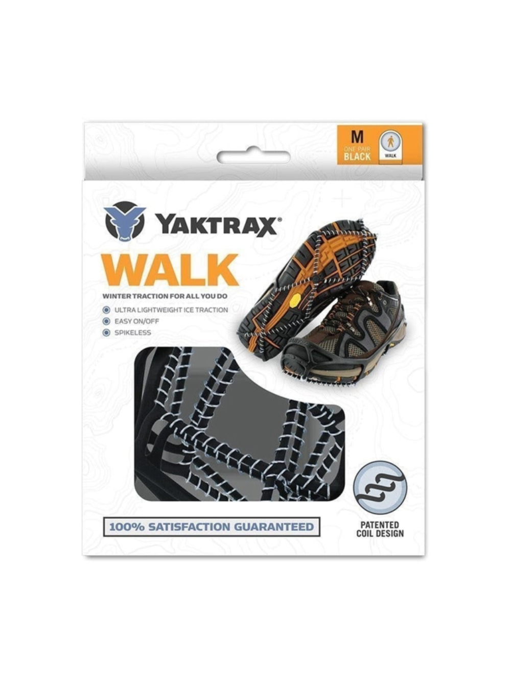 Yaktrax Walk Ultra Lightweight Ice Traction Spikeless NEW
